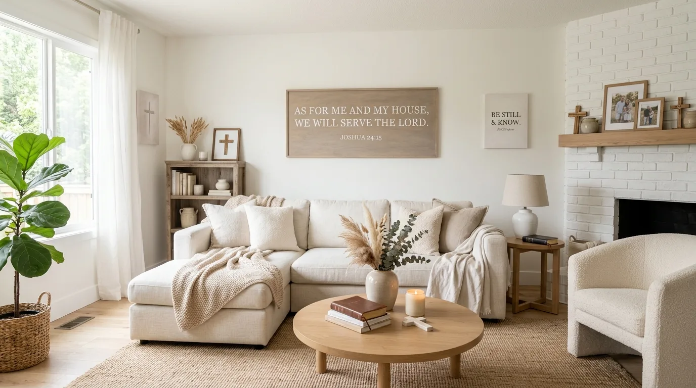 White and Neutral Decor Theme for 10 christian easter decor ideas for a peaceful home
